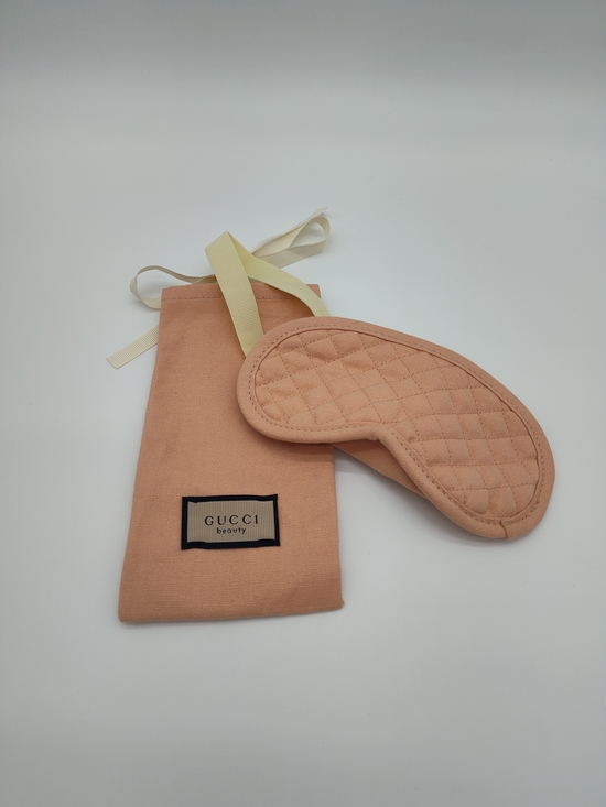 Gucci Accessories - GUCCI Beauty Quilted Sleep Mask Travel Set Blush Pink Floral NIP GWP NWT